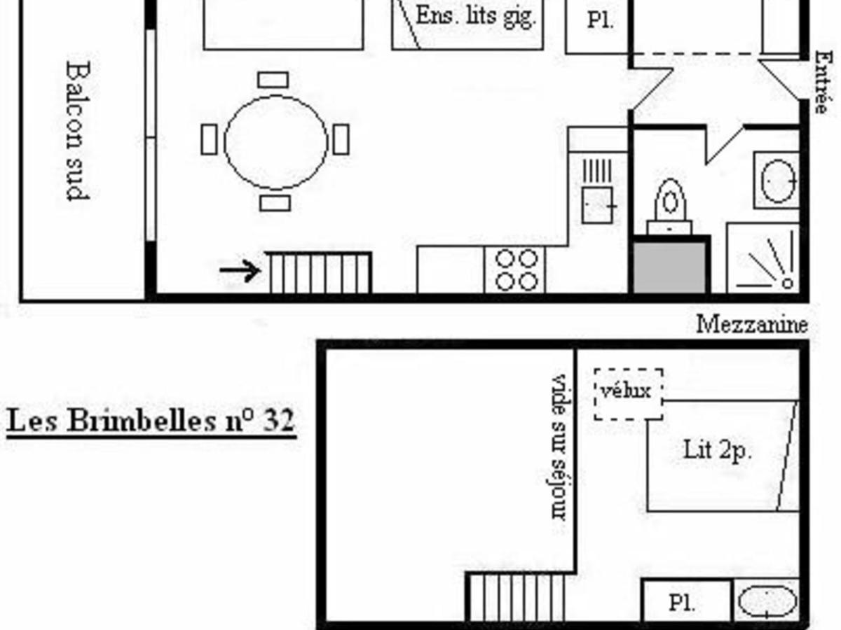 Studio Mezzanine 5 Pers Avec Balcon Sud, Coeur Meribel, Proche Pistes Et Commerces - Fr-1-180-304 外观 照片